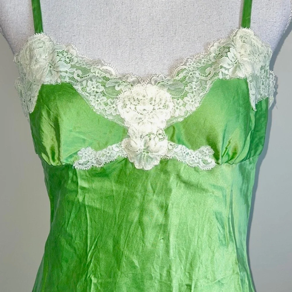 Express Y2K Silk Garden Mini Slip Dress
